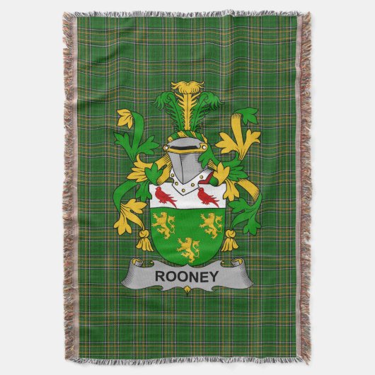 Irish Rooney of O_Rooney Wapen van de familie zorg Deken (Voorkant Verticaal)