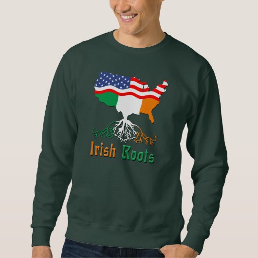 Irish Roots, American Map Sweatshirt (Voorkant)