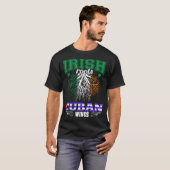 Irish Roots Cuban Wings St Patricks Day T-shirt (Voorkant volledig)