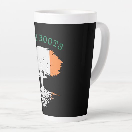Irish Roots Family Tree Latte Mok (Rechterhoek)
