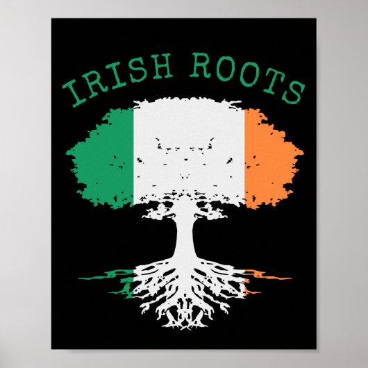 Irish Roots Family Tree Poster (Voorkant)