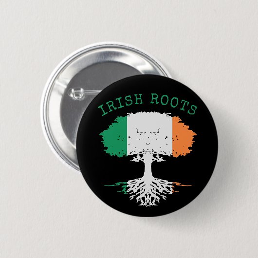Irish Roots Family Tree Ronde Button 5,7 Cm (Voorkant /achterkant)