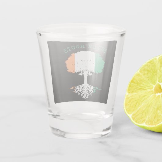 Irish Roots Family Tree Shot Glas (Achterkant)