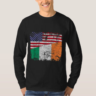 IRISH ROOTS Half Amerikaanse vlag IERLAND T-shirt