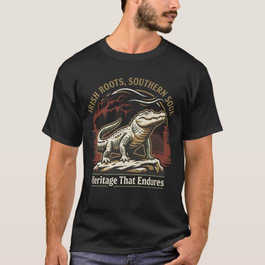 Irish Roots Southern Soul Alligator T-shirt (Voorkant)