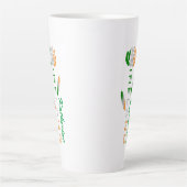 Irish Rose Vlag Gepersonaliseerde naam  Latte Mok (Voorkant)
