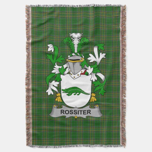 Irish Rossiter wapenschild Family Crest Ireland Deken (Voorkant Verticaal)