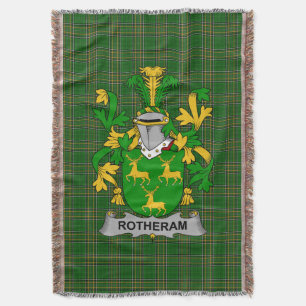 Irish Rotheram Coat of Arms Family Crest Ireland Deken