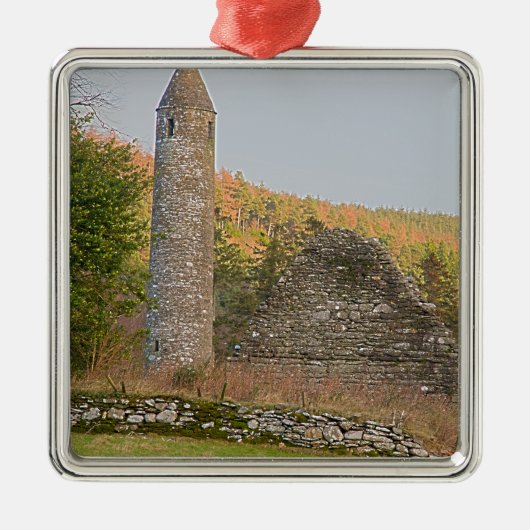Irish Round Towers ouder dan 1.000 jaar Metalen Ornament (Voorkant)
