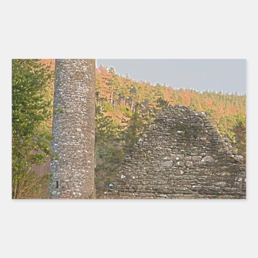 Irish Round Towers ouder dan 1.000 jaar Rechthoekige Sticker (Voorkant)