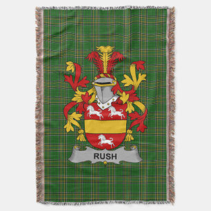 Irish Rush Coat of Arms Family Crest Ierland Deken