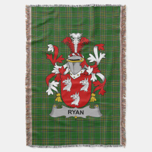 Irish Ryan of O_Mulrian wapenschild familie Crest Deken