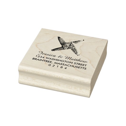Irish Saint Brigding Cross Wedding Rubberstempel (Stempel)