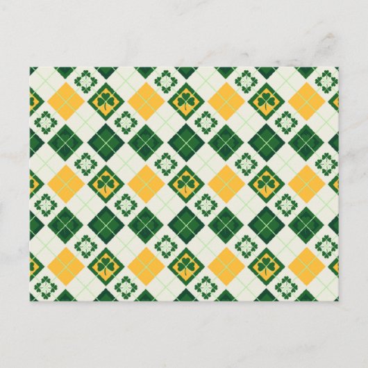 Irish Saint Patrick's Day-patroon Briefkaart (Voorkant)
