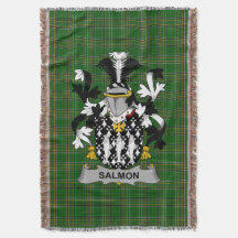 Irish Salmon Coat of Arms Family Crest Ireland