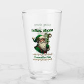 Irish Santa & Celtic Knot Kerstmis gepersonaliseer Glas (Voorkant)