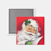 Irish Santa, Irish Kerstmis, Ierland Magneet (Voorkant / Achterkant)