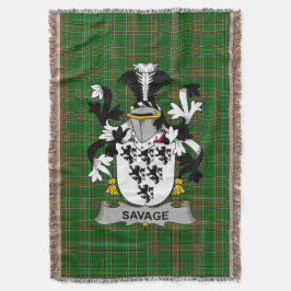 Irish Savage Coat of Arms Family Crest Ireland Deken