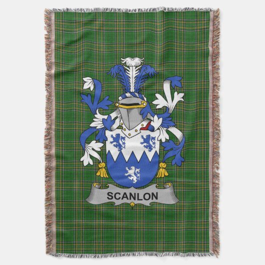 Irish Scanlon of O_Scanlan wapenschild familie aut Deken (Voorkant Verticaal)