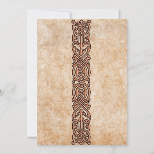 Irish Scotch Celtic Design Wedding Invitation Kaart (Achterkant)