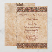 Irish Scotch Celtic Design Wedding Invitation Kaart (Voorkant / Achterkant)
