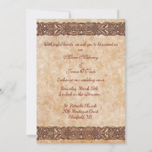 Irish Scotch Celtic Design Wedding Invitation Kaart
