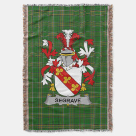 Irish Segrave Coat of Arms Family Crest Ireland Deken