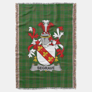 Irish Segrave Coat of Arms Family Crest Ireland Deken