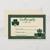 Irish Serenity Wedding RSVP Kaart (Voorkant / Achterkant)