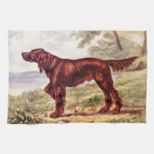 Irish Setter 1900 Illustration of Sporting Dog Theedoek (Horizontaal)