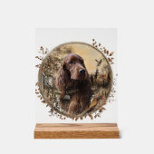 Irish Setter Acryl Bord (Voorkant)