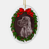 Irish Setter Art van Glenda S. Harlan Keramisch Ornament (Rechts)