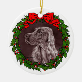 Irish Setter Art van Glenda S. Harlan Keramisch Ornament
