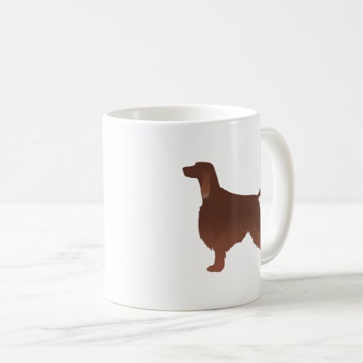 Irish Setter Basic Breed Illustration Silhouette Koffiemok (Voorkant rechts)