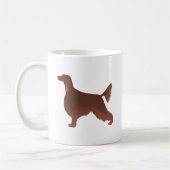 Irish Setter Basic Breed Illustration Silhouette Koffiemok (Links)