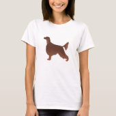 Irish Setter Basic Breed Illustration Silhouette T-shirt (Voorkant)
