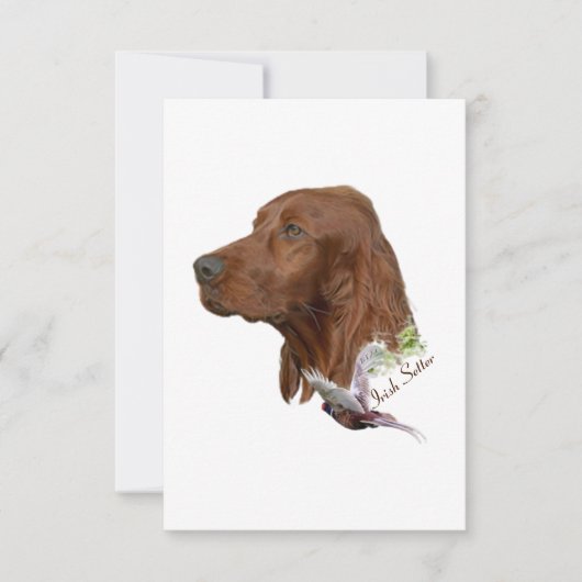 Irish Setter Bedankkaart (Voorkant)