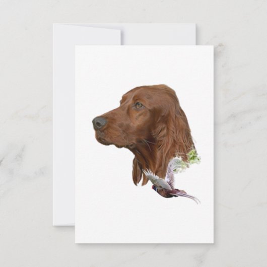 Irish Setter Bedankkaart (Achterkant)
