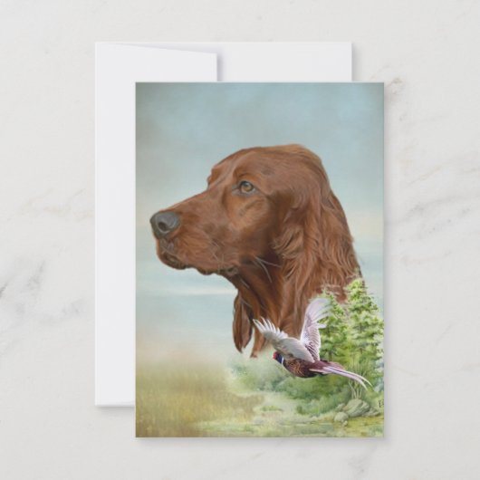 Irish Setter Bedankkaart (Voorkant)