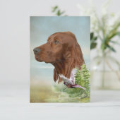 Irish Setter Bedankkaart (Staand voorkant)