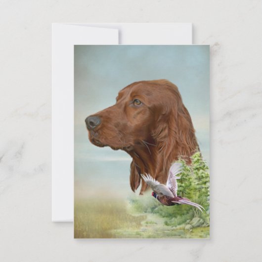 Irish Setter Bedankkaart (Achterkant)