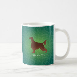 Irish Setter Bedankt Silhouette voor groen Koffiemok