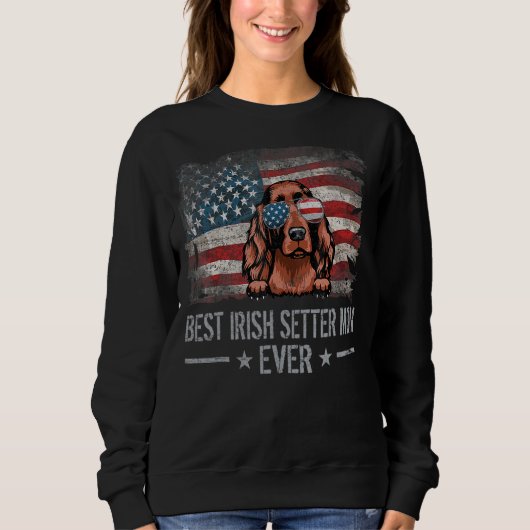 Irish Setter Best Dog Ma Ever Retro Verenigde Stat Trui (Voorkant)
