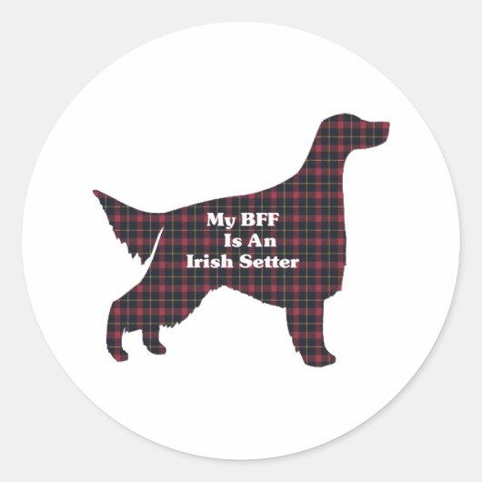 Irish Setter BFF Sticker (Voorkant)