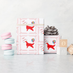 Irish Setter Birthday Cadeaupapier