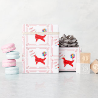 Irish Setter Birthday Cadeaupapier