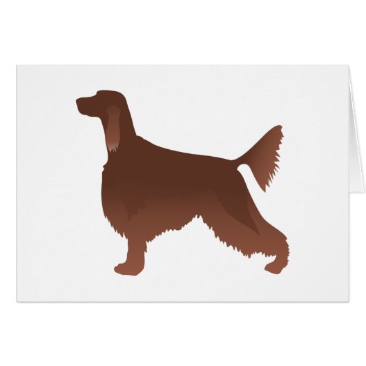 Irish Setter Breed Illustration Silhouette Card (Voorkant Horizontaal)
