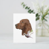 Irish Setter Briefkaart (Staand voorkant)