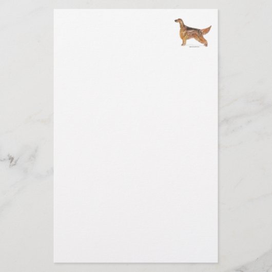 Irish Setter Briefpapier (Voorkant)