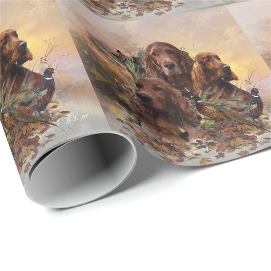 Irish Setter Cadeaupapier (Rol Hoek)